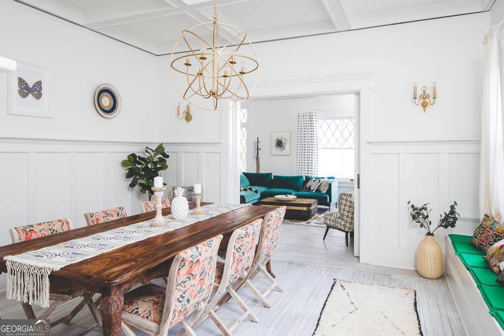 449 Greenwood Avenue Northeast, Unit 1 Atlanta, GA 30308 - Photo 17 of 27 a view of a dining room with furniture window and wooden floor