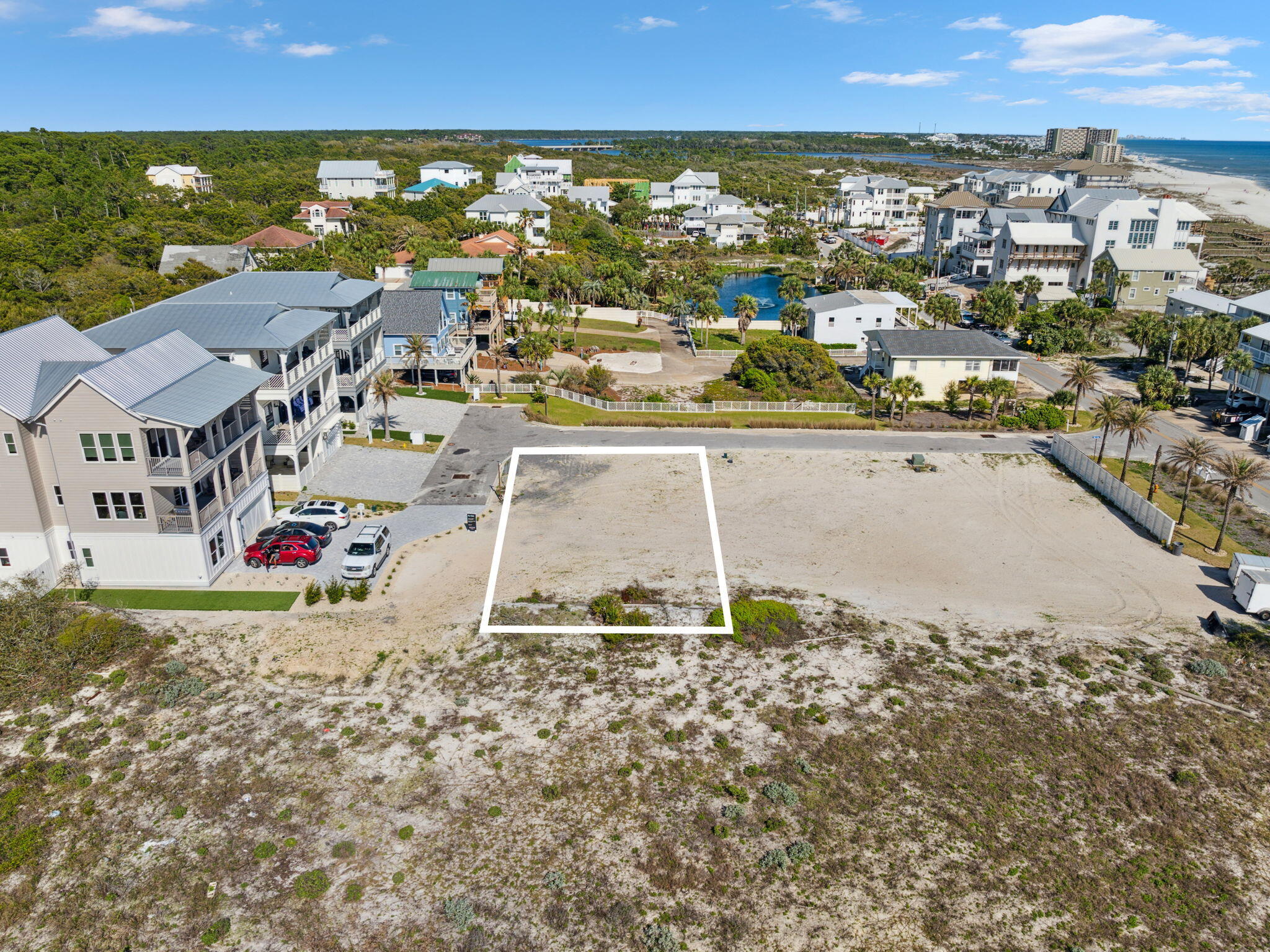 1-2 3 Jan Ln Inlet Beach Inlet Beach, FL 32461 - Photo 48 of 70 an aerial view of residential houses with outdoor space and street view
