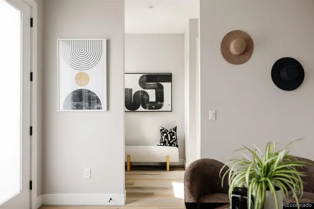 a view of entryway and livingroom with furniture