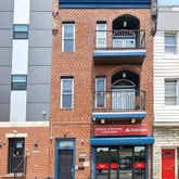 a view of an entrance of the building