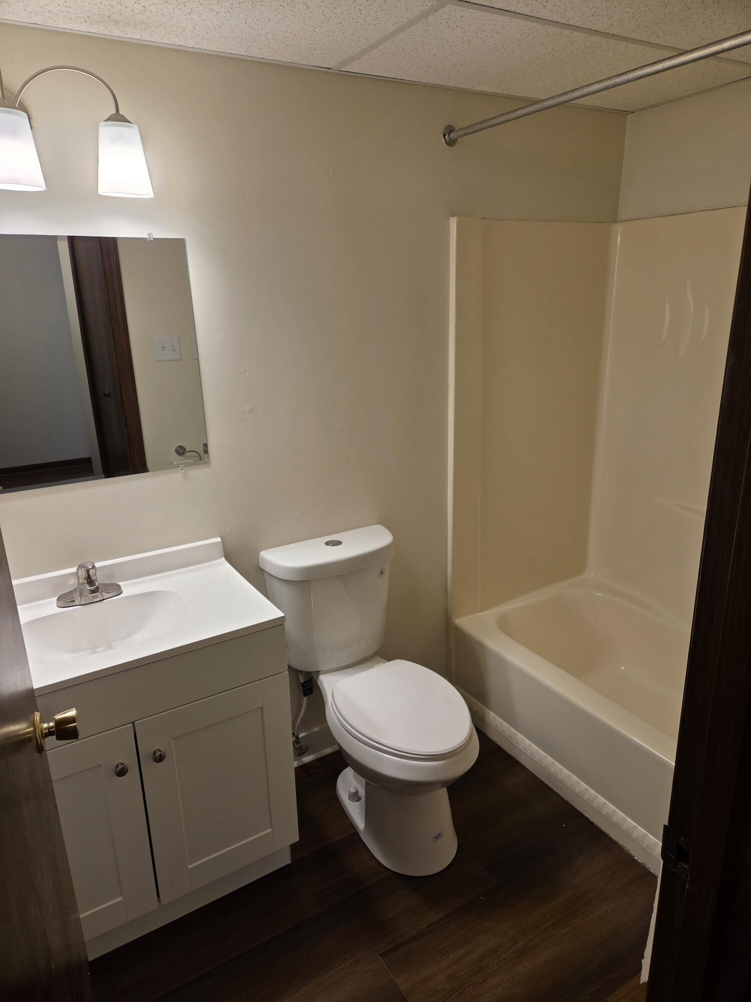 812 West Daumer Road, Unit C3 Kouts, IN 46347 - Photo 10 of 16 a bathroom with a sink a toilet and shower