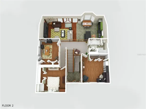 view of living room with furniture and lamp