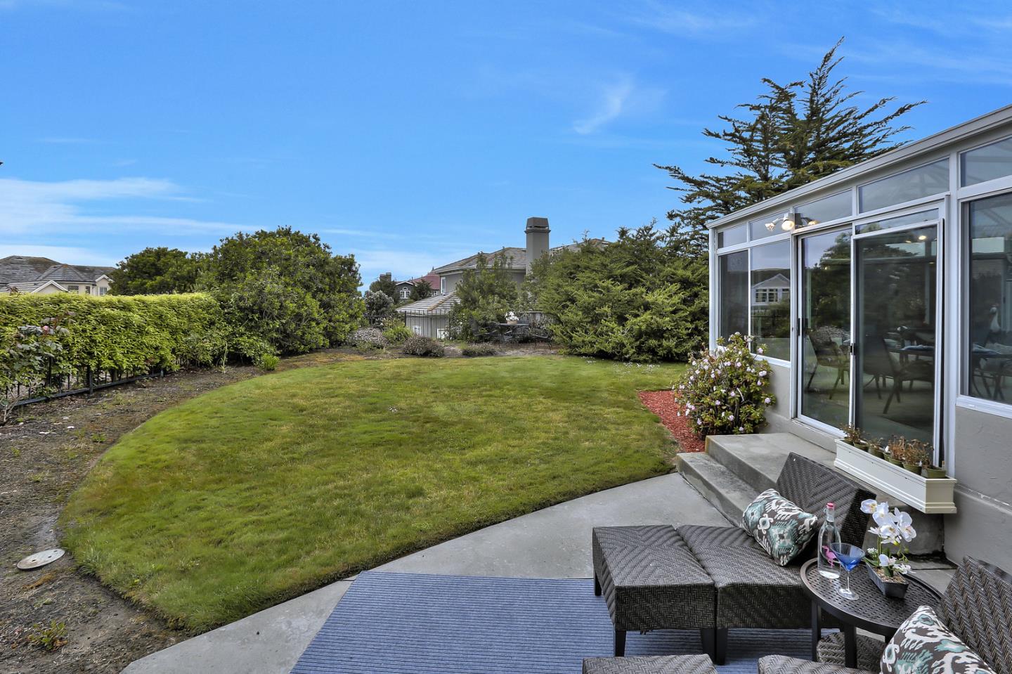 135 Cypress Point Road Half Moon Bay, CA 94019 - Photo 68 of 80 a view of a patio with garden
