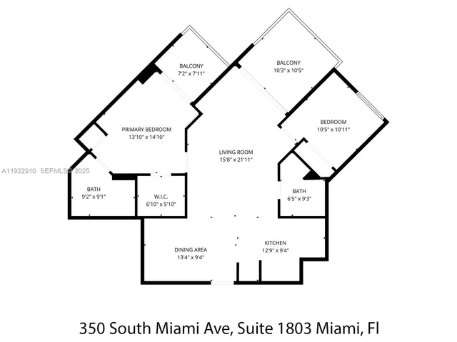 $539,000 | 350 South Miami Avenue, Unit 1803, Miami, FL 33130