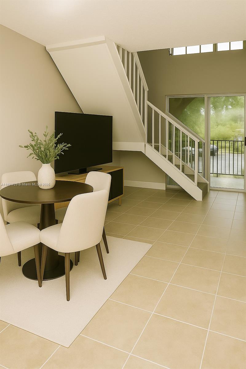 8500 Southwest 109th Avenue, Unit 6207 Miami, FL 33173 - Photo 5 of 9 a living room with furniture and a flat screen tv