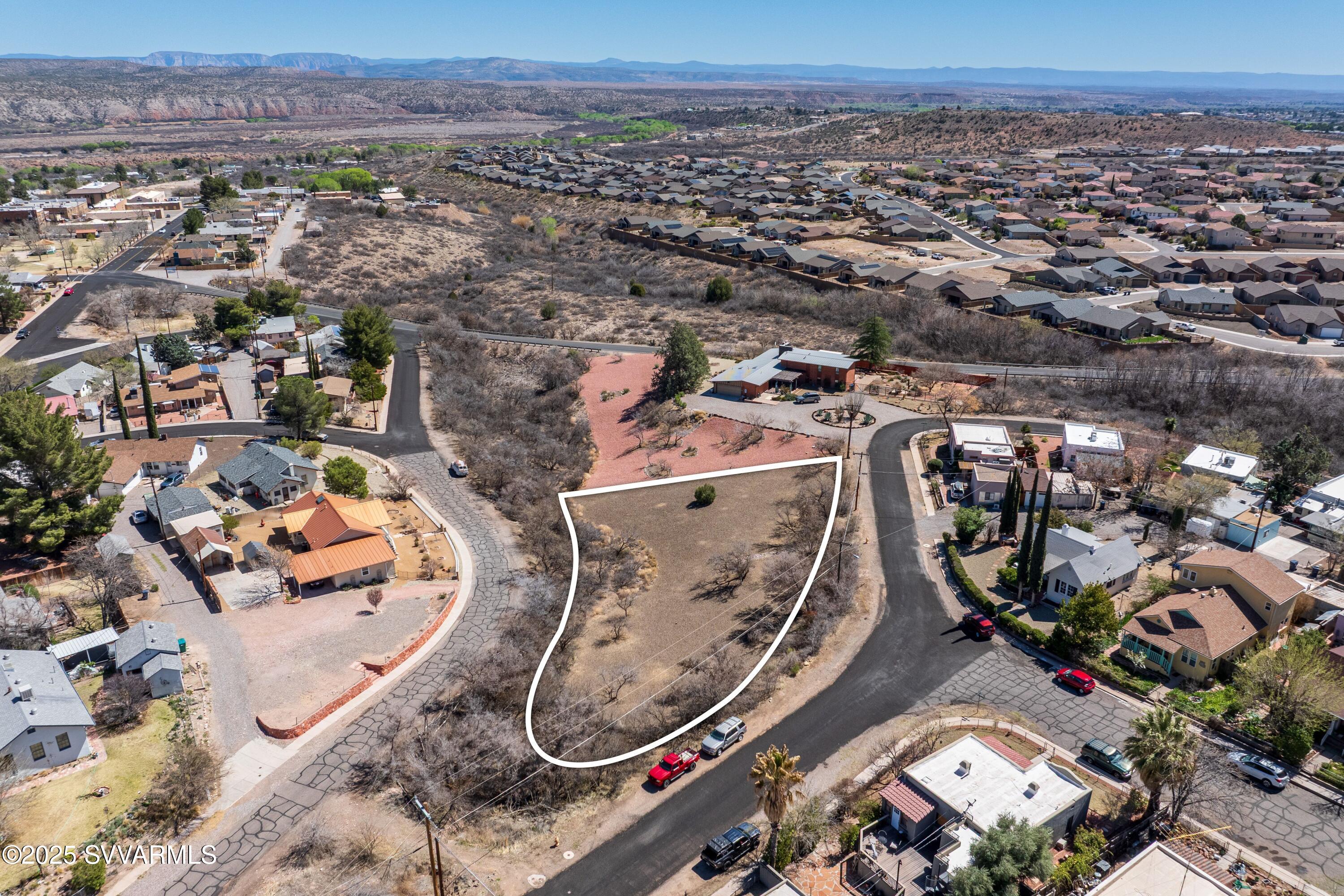 1399 3rd S Street Clarkdale, AZ 86324 - Photo 7 of 10 Drone Shot of Lot to the North