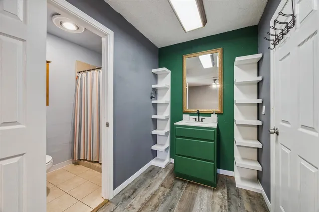 a close view of walk in closet