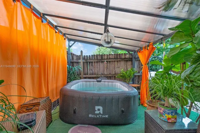 a view of outdoor space with sitting space