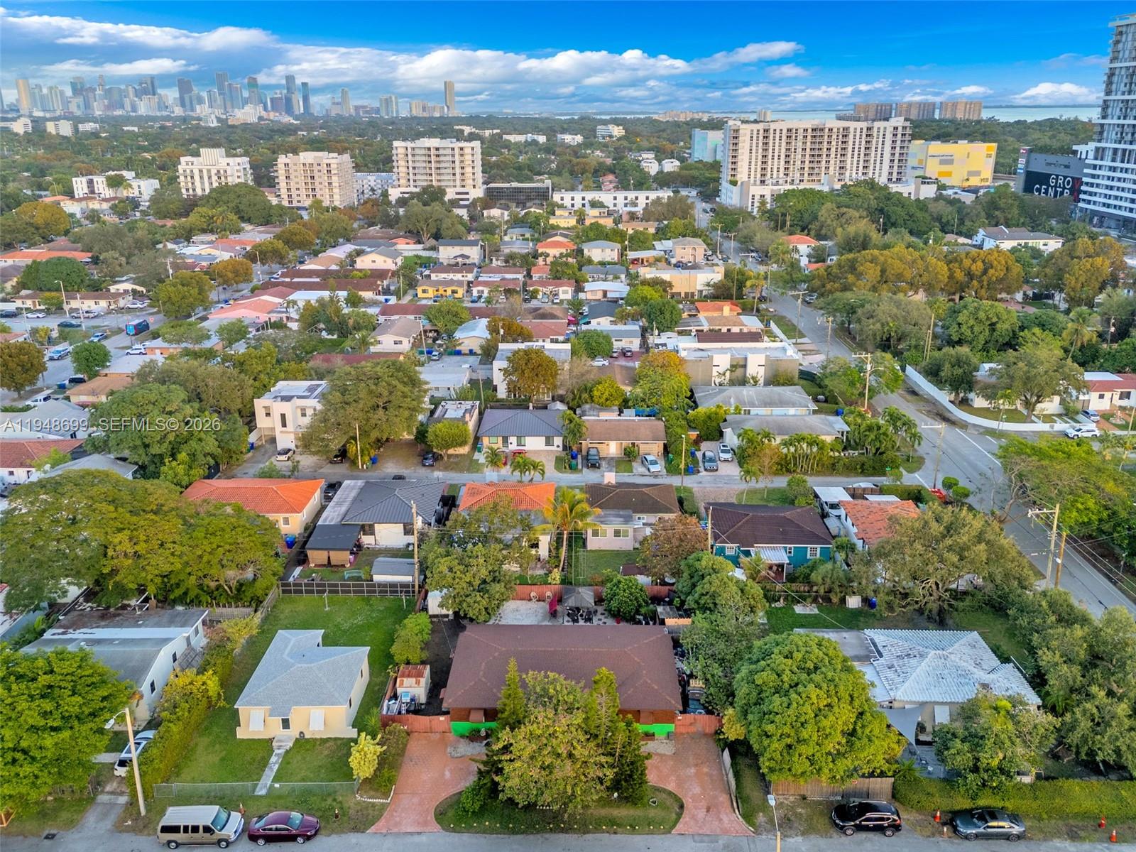 2671 Southwest 30th Avenue Miami, FL 33133 - Photo 33 of 43 an aerial view of residential houses with city view