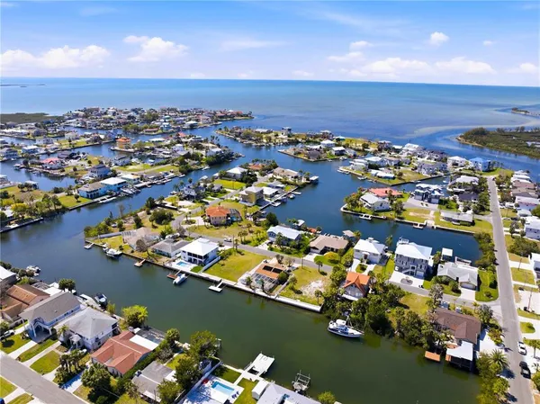 an aerial view of a city