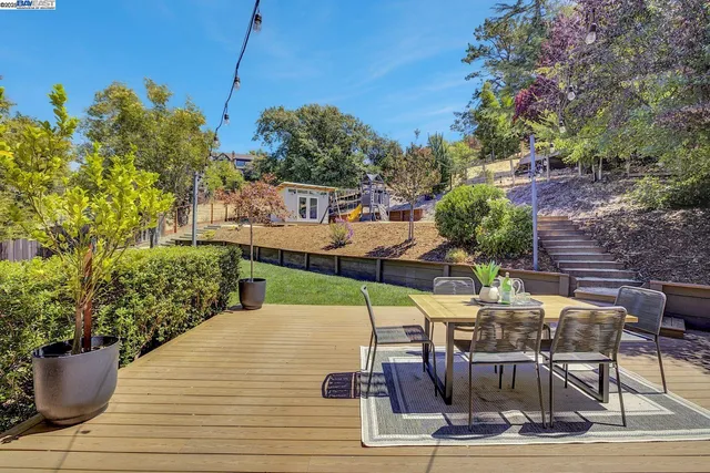a view of outdoor space with seating
