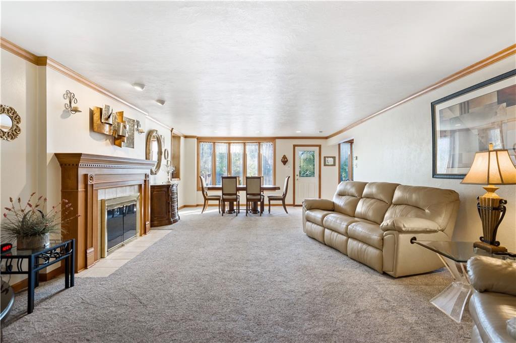111 Siebert Road Pittsburgh, PA 15237 - Photo 5 of 25 a living room with furniture and a fireplace