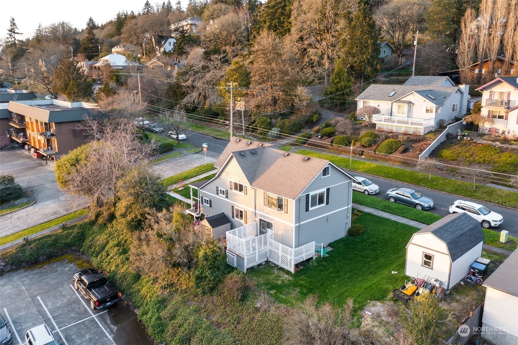 73 East Main Street Chehalis, WA 98532 - Photo 33 of 35 an aerial view of a house with a garden