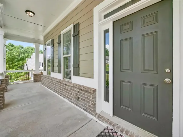 a view of front door of house