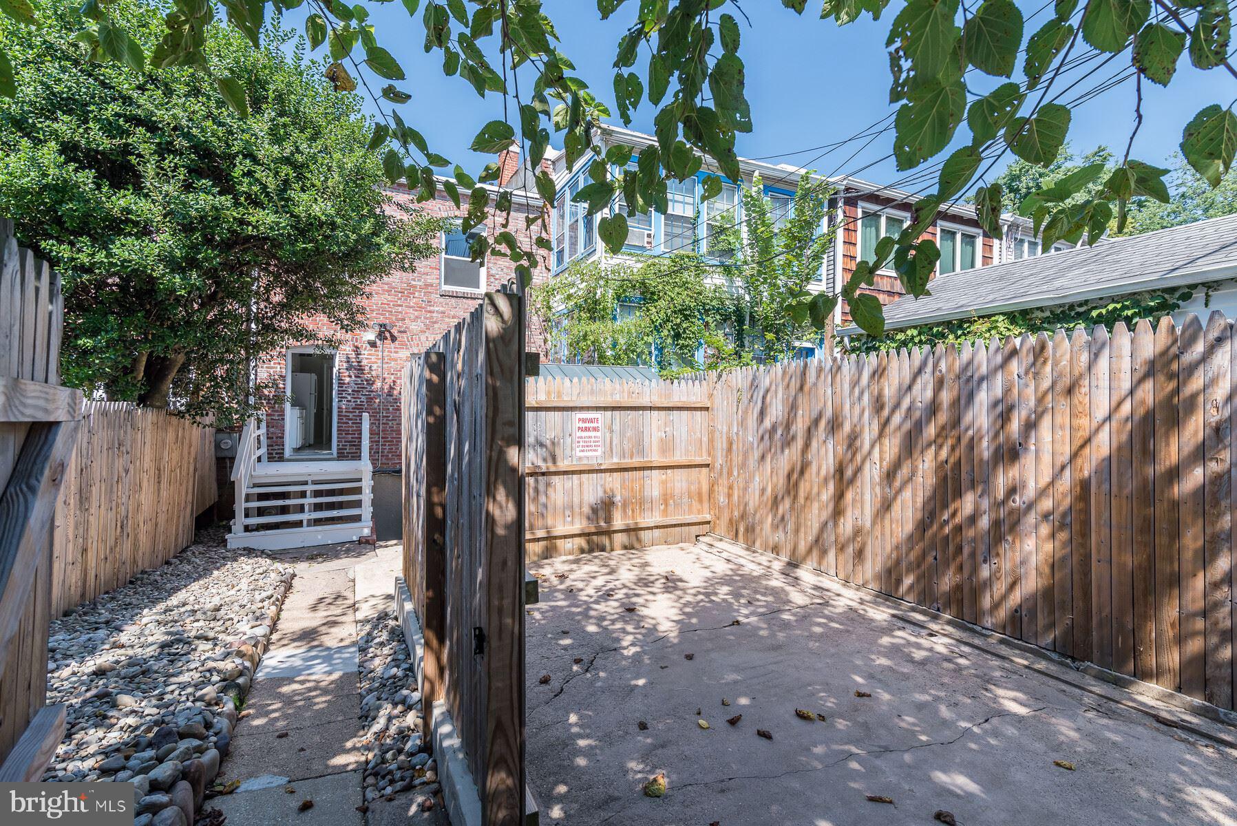 1919 37th Street Northwest Washington, DC 20007 - Photo 3 of 23 Private Parking + Fenced In Backyard