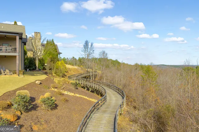 a building outdoor space with patio furniture