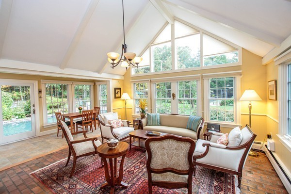 89 Black Oak Road Weston, MA 02493 - Photo 4 of 14 a dining room with furniture large windows and wooden floor