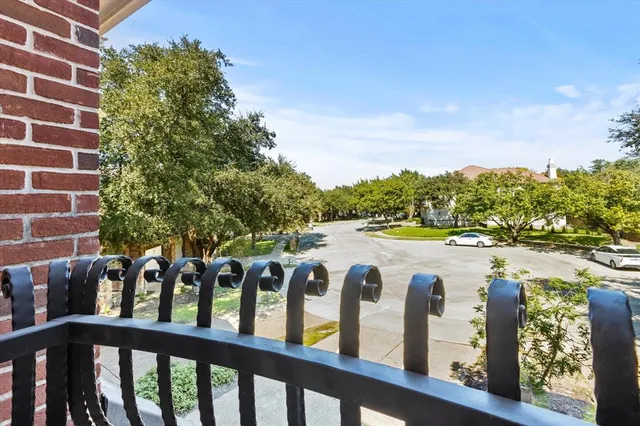 a view of a balcony with outdoor space