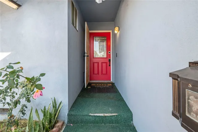 a view of front door of house
