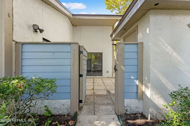 a view of front door of house