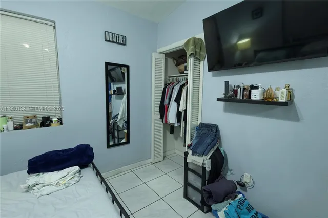 a room with furniture and closet