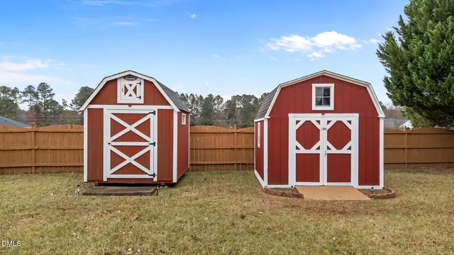 a view of backyard of a house