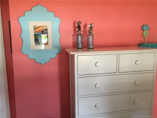 a close view of closet