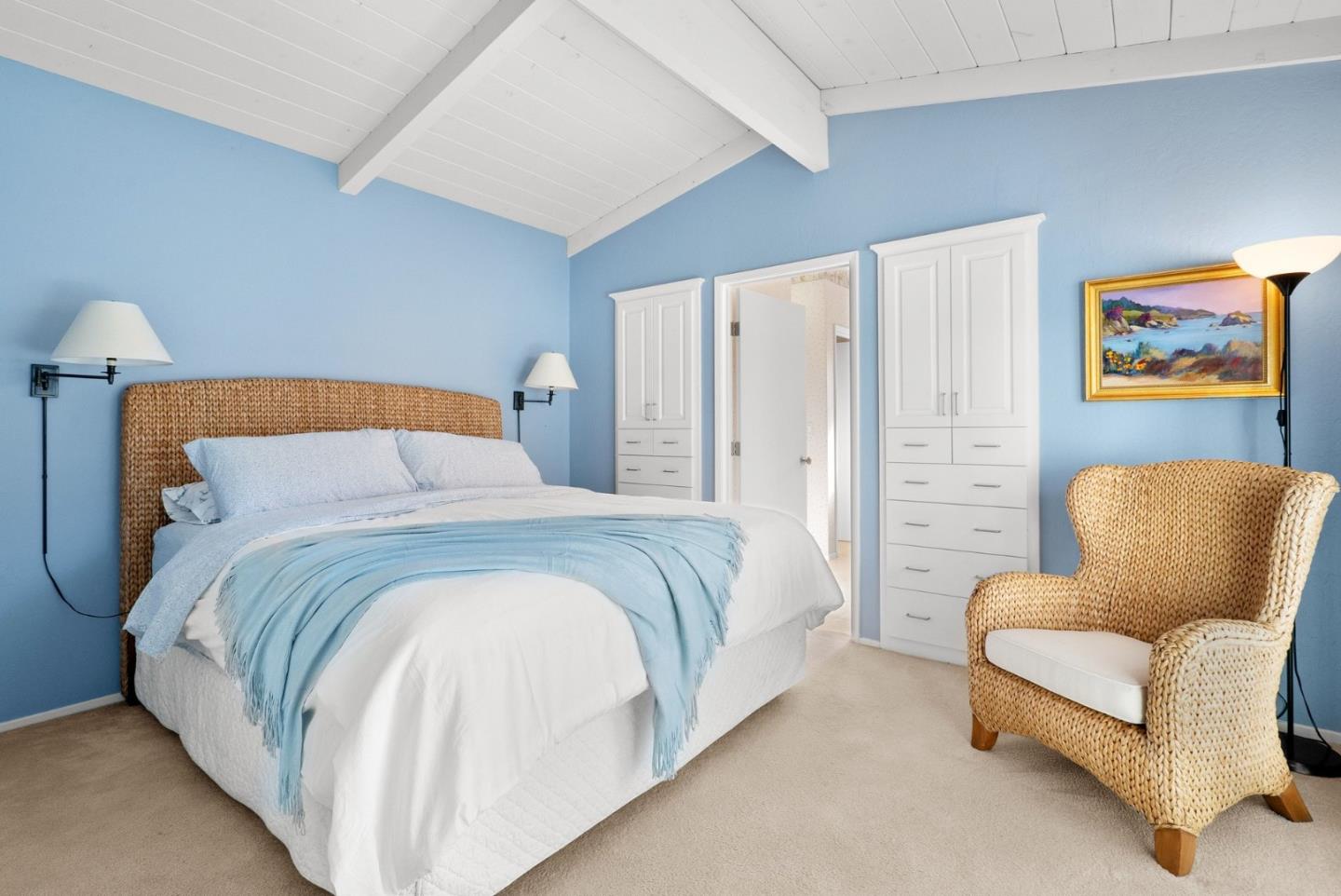 522 Spruce Street Aptos, CA 95003 - Photo 16 of 47 a bedroom with bed and a couch