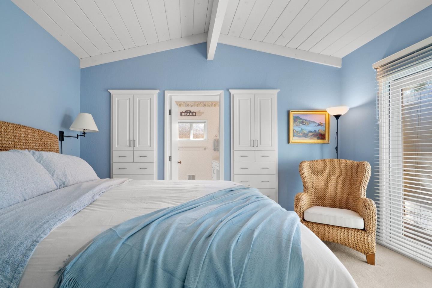 522 Spruce Street Aptos, CA 95003 - Photo 18 of 47 a bedroom with a bed and furniture with window