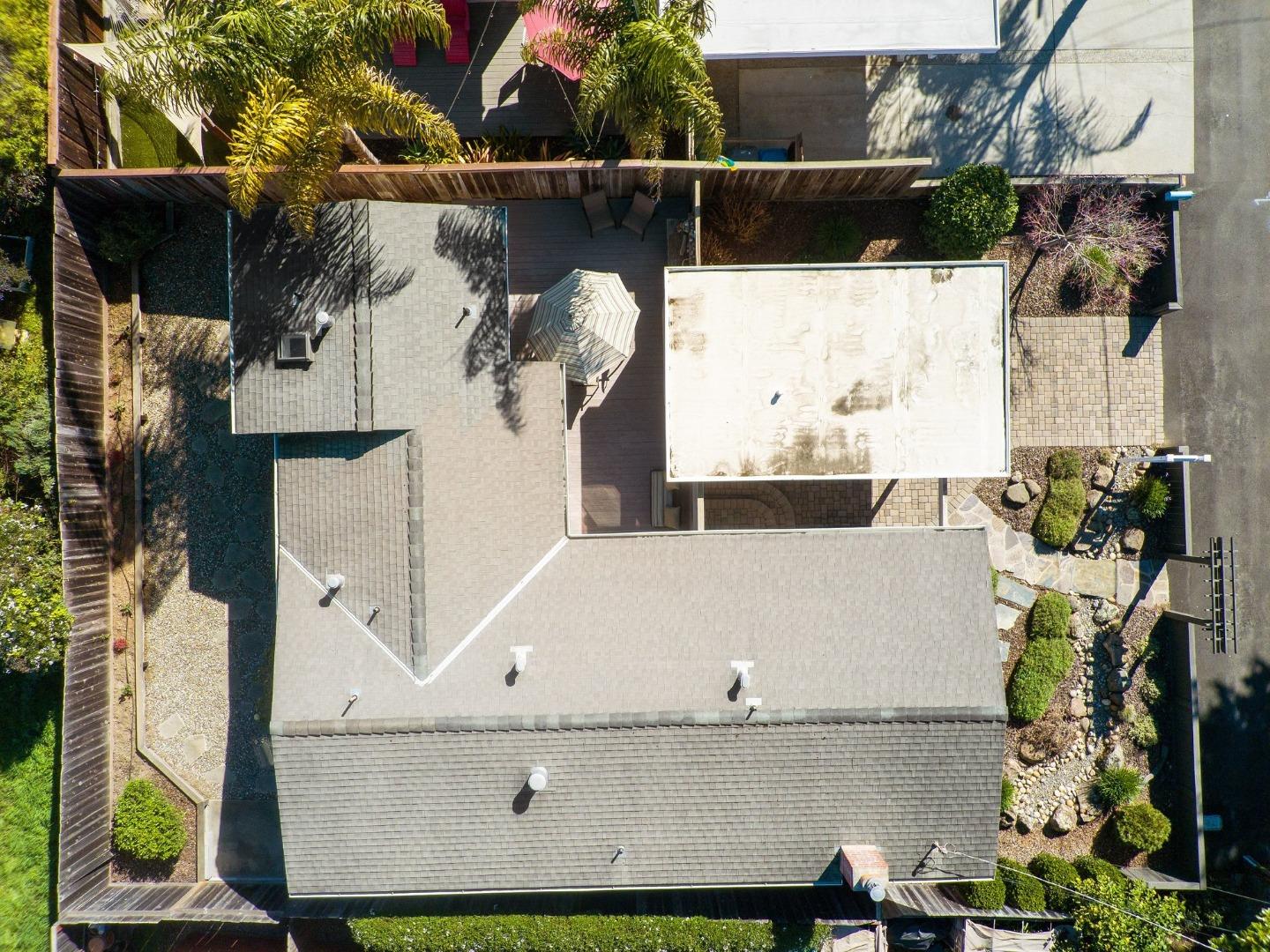 522 Spruce Street Aptos, CA 95003 - Photo 40 of 47 an aerial view of a house with a yard and large tree