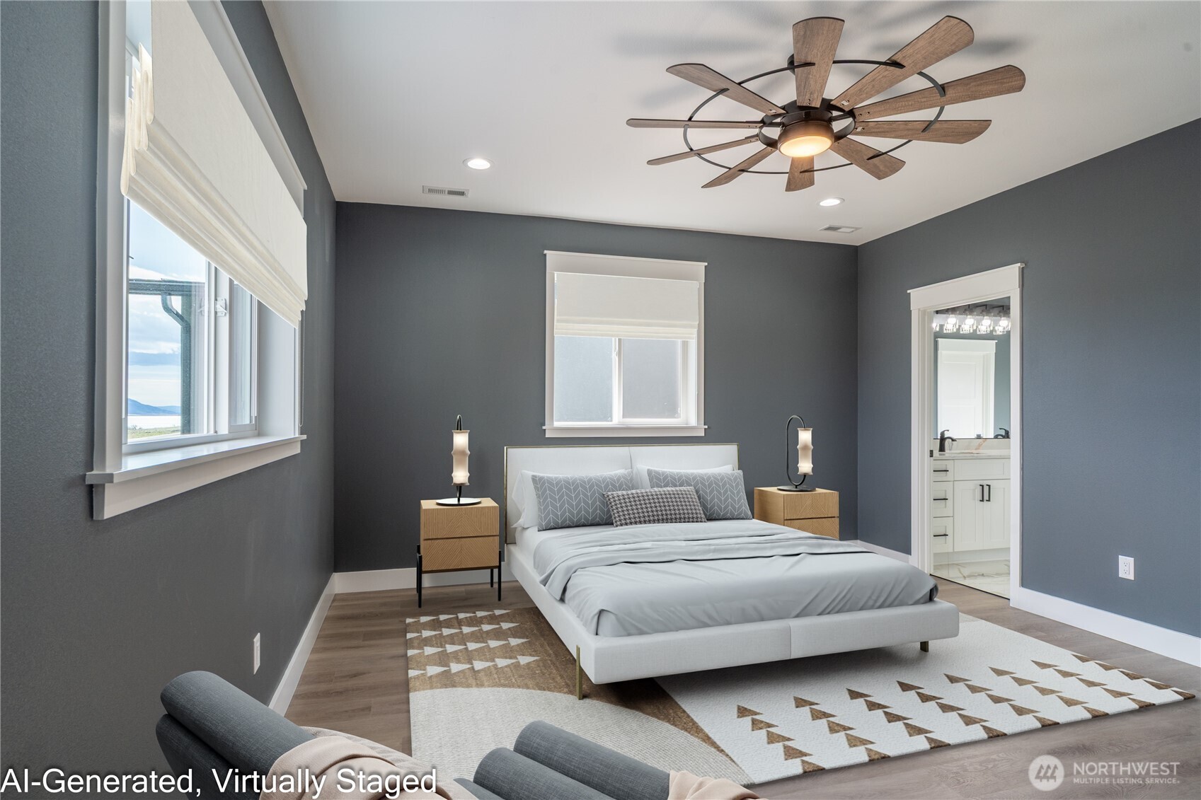 201 Bridgeview Drive Vantage, WA 98950 - Photo 13 of 40 a bedroom with a large bed and a window