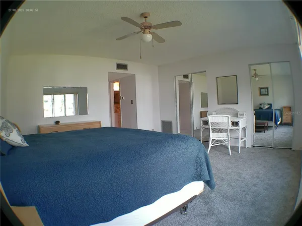 a view of a trees in front of a door