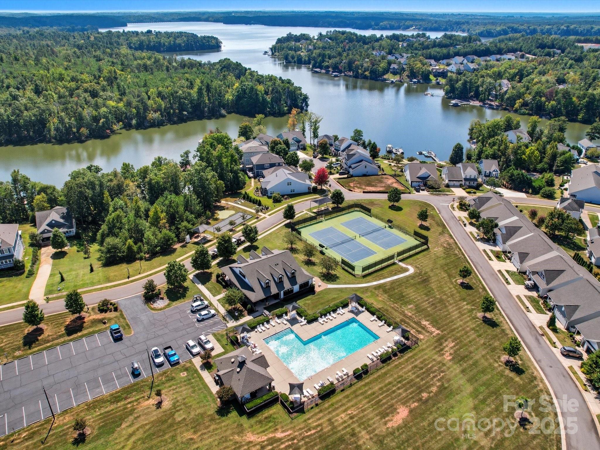28117 Egrets Court Lancaster, SC 29720 - Photo 41 of 46 an aerial view of a house with a lake view