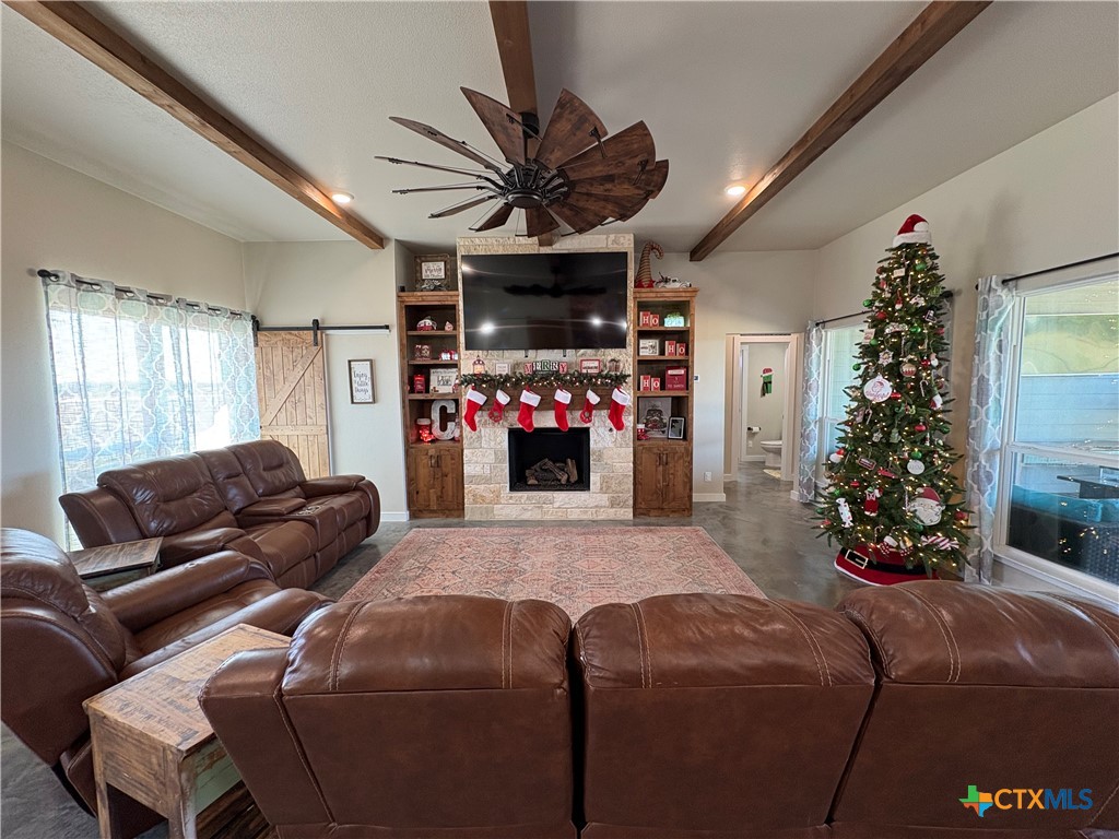 5853 Moccasin Bend Road Gatesville, TX 76528 - Photo 14 of 48 living room view of fireplace