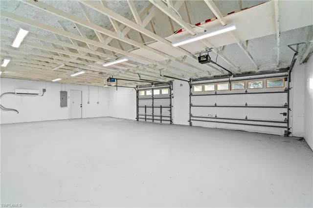 a view of a room with storage and racks