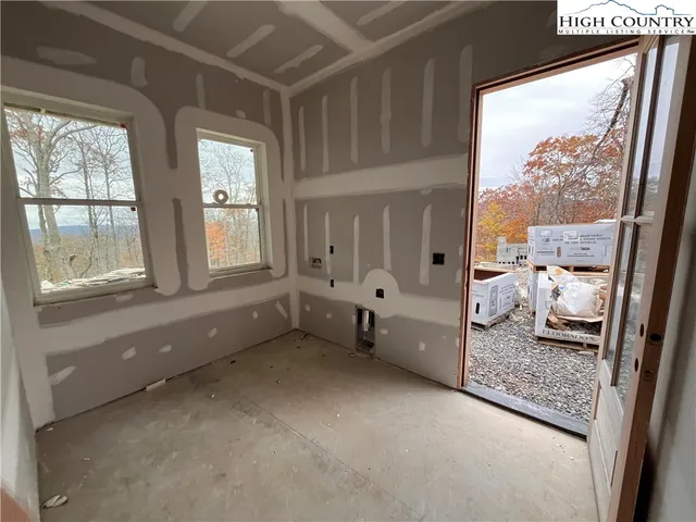 a close view of an empty room