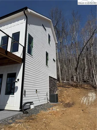 a view of a terrace with a bench