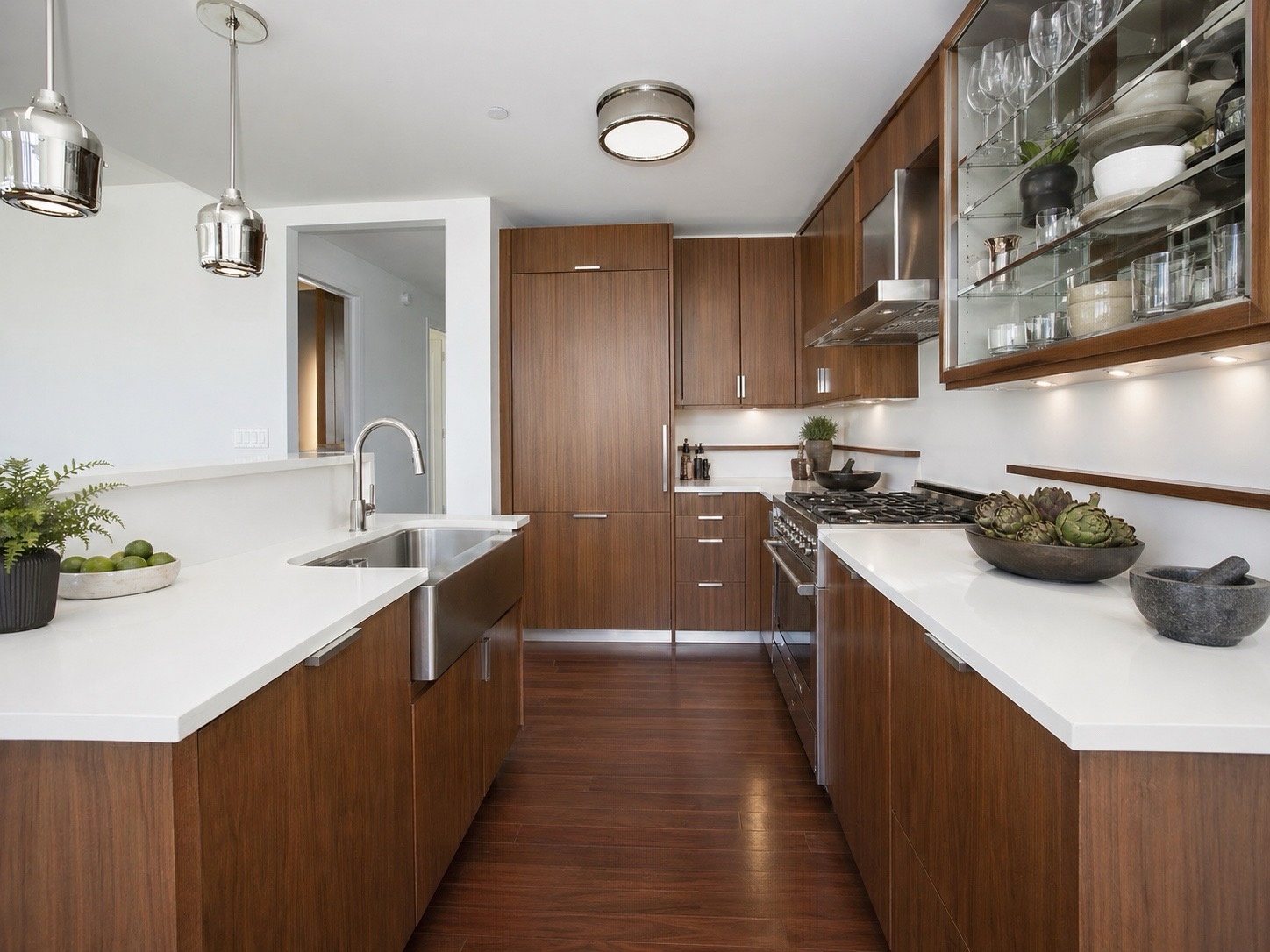 60 Riverside Boulevard, Unit 2802 Manhattan, NY 10069 - Photo 5 of 25 a kitchen with a sink a stove and cabinets