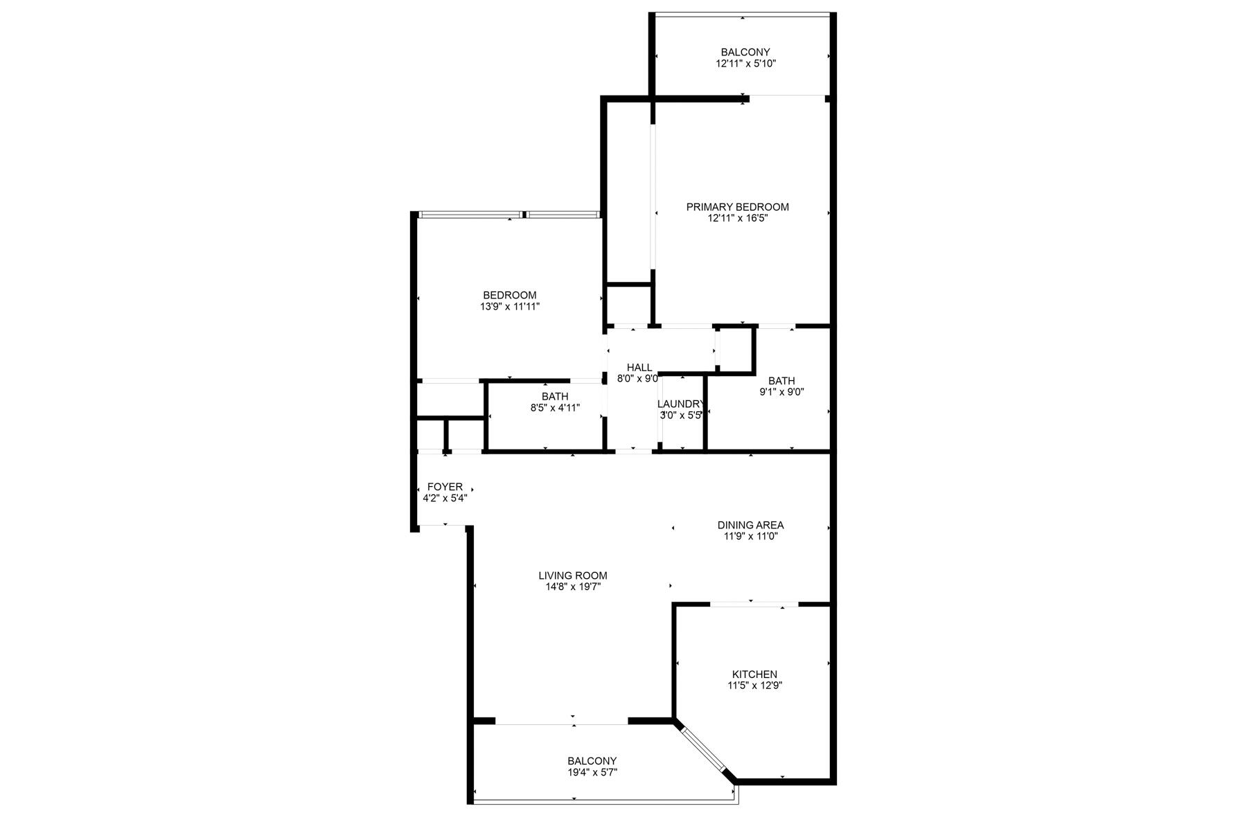 3155 Ramon Road, Unit 808 Palm Springs, CA 92264 - Photo 33 of 37 a picture of floor plan