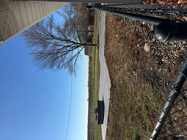 a view of a small yard