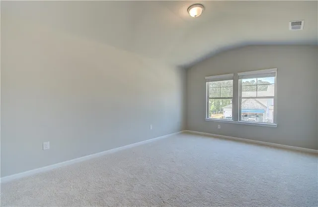 an empty room with a window