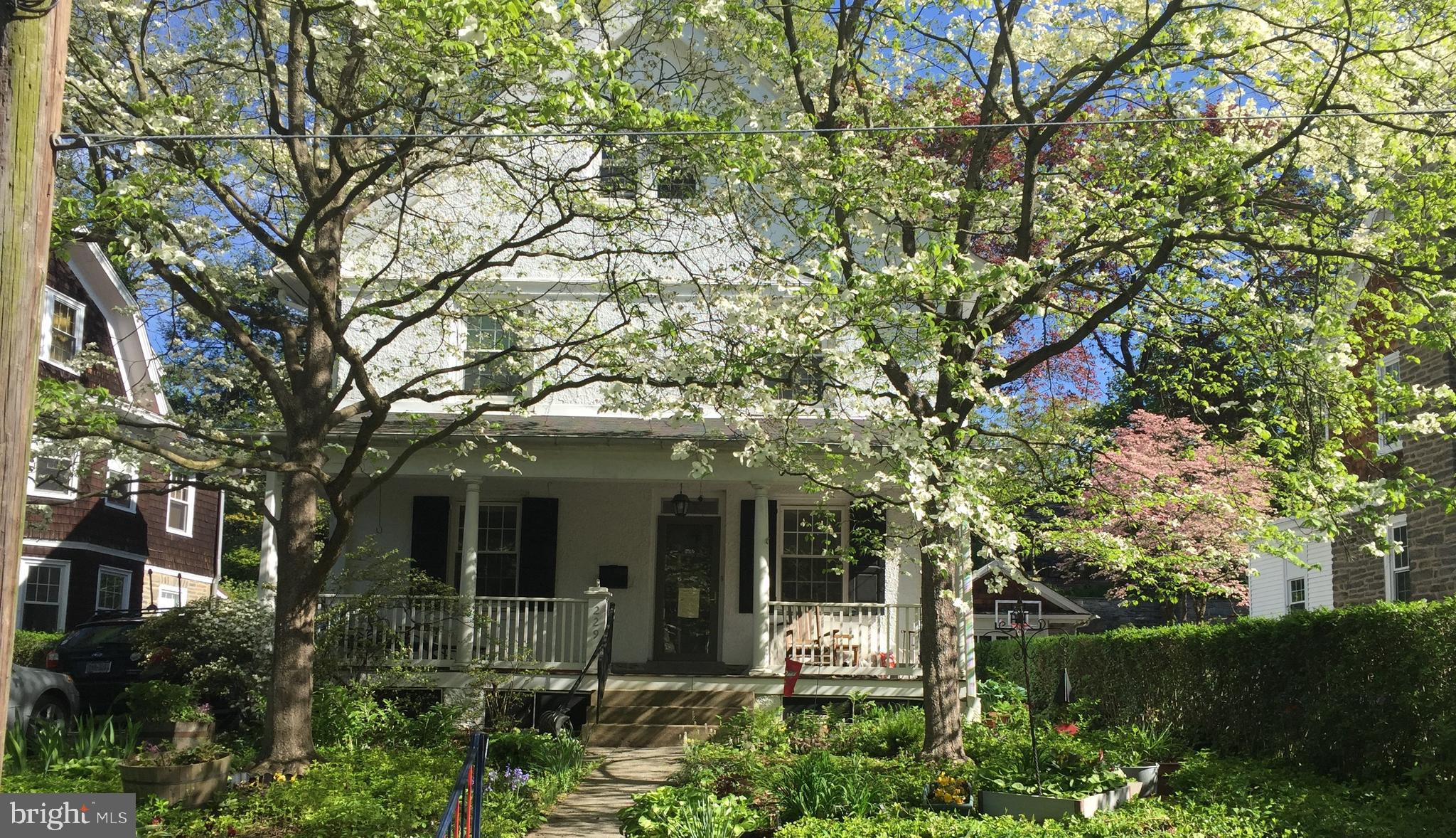 229 Mather Road Jenkintown, PA 19046 - Photo 3 of 37 Front of House in the Spring