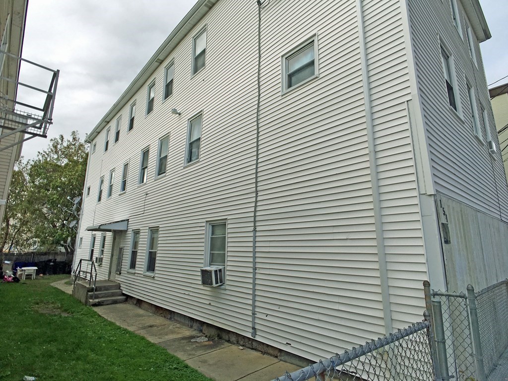 a view of a white building