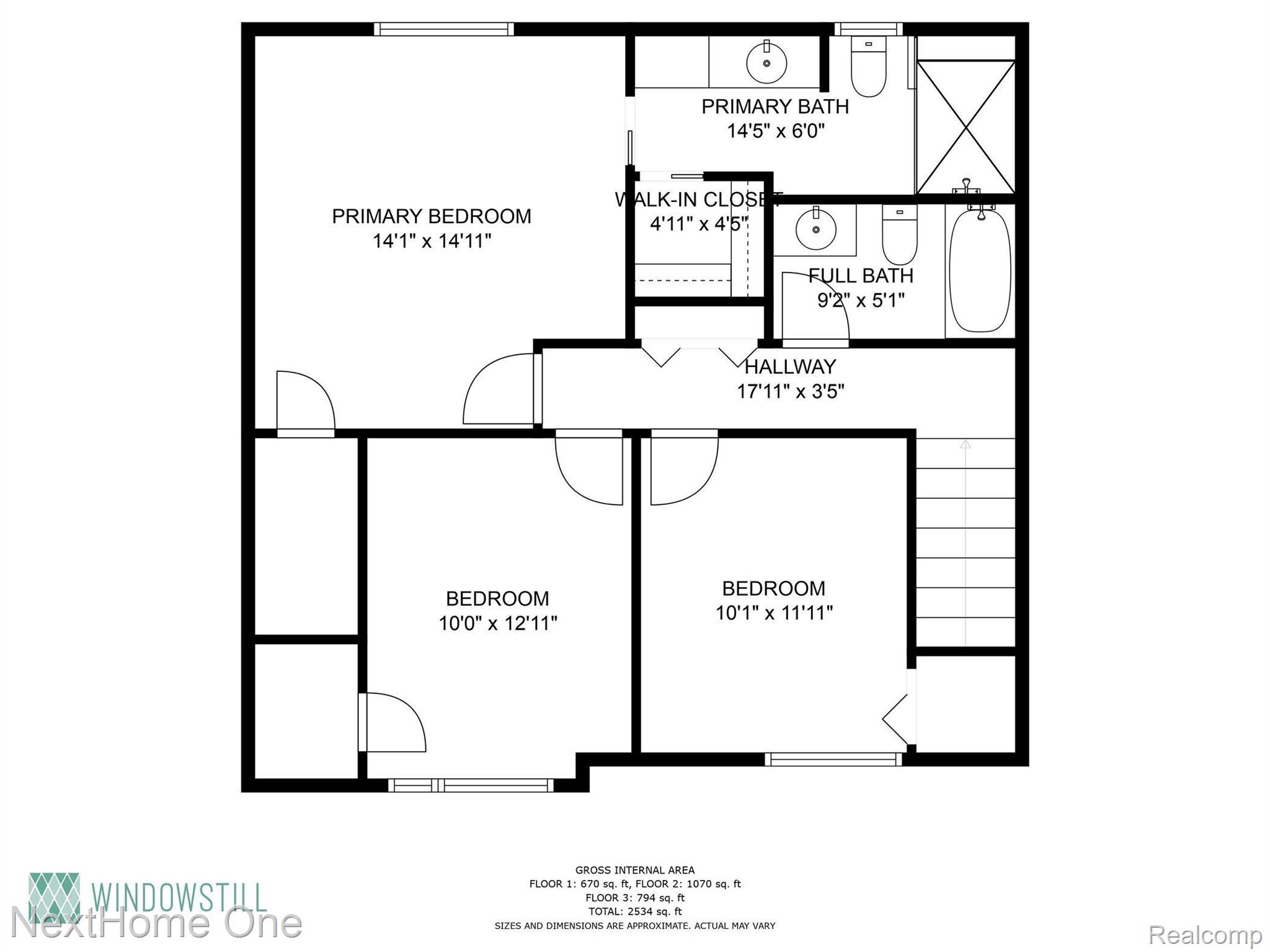 3171 Smugglers Ridge Walled Lake, MI 48390 - Photo 28 of 29 Upper Floor Plan