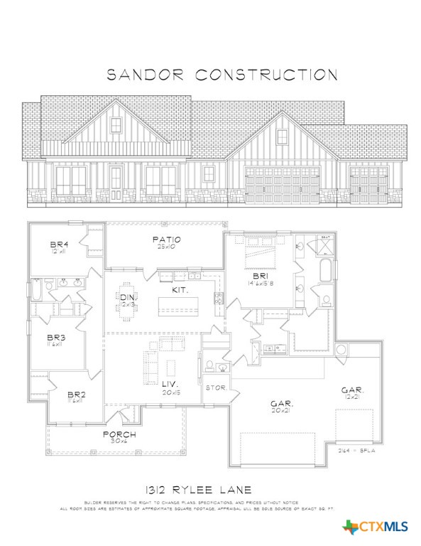 1312 Rylee Lane Salado, TX 76571 - Photo 4 of 4 a black and white photo of a big room