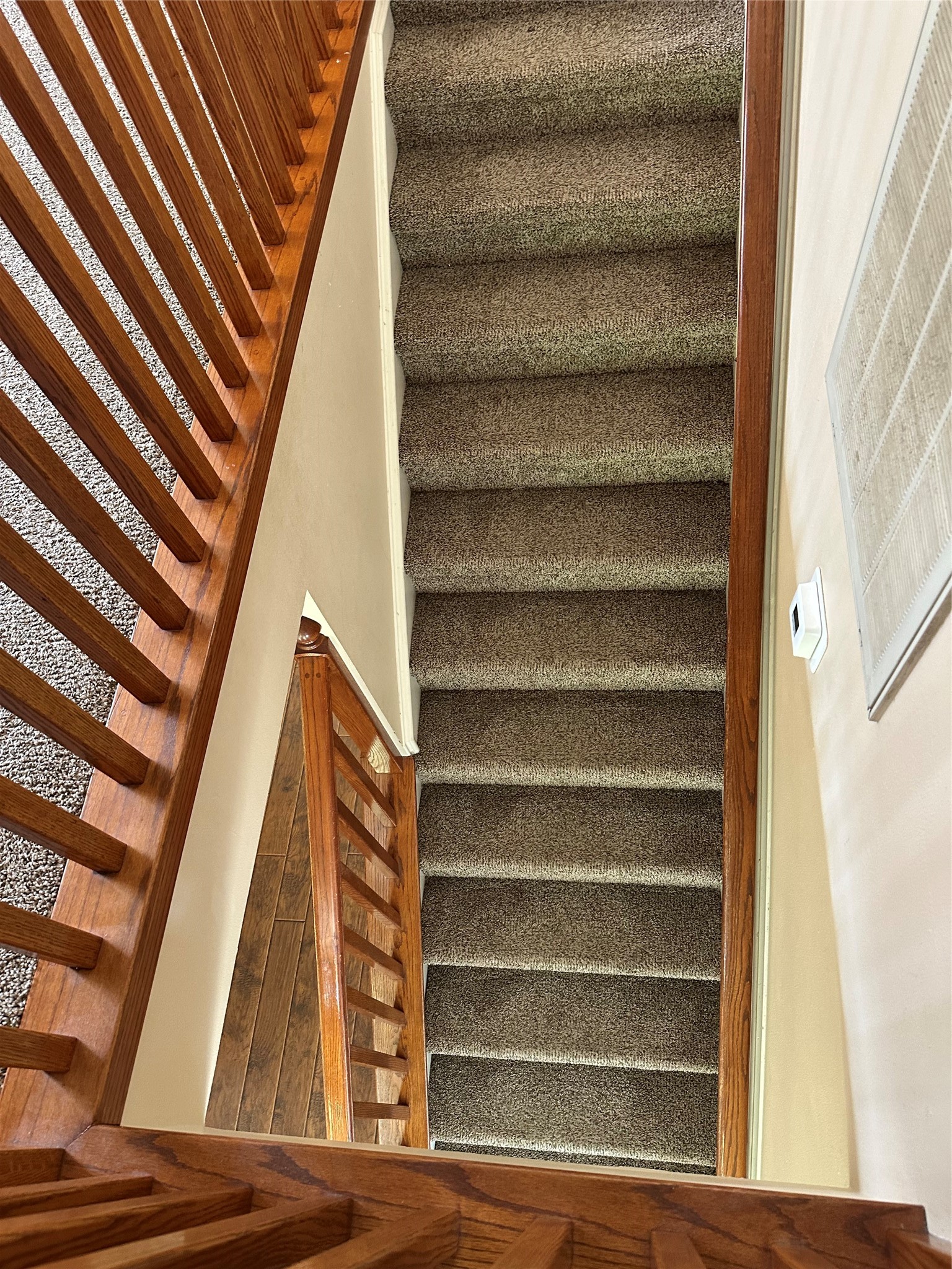 33615 Dobbin-Huffsmith Road Magnolia, TX 77354 - Photo 18 of 44 Stairway from the top. Beautiful wood banister and railing.