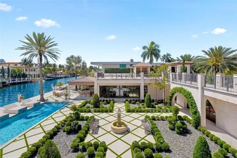 a front view of a building with street view