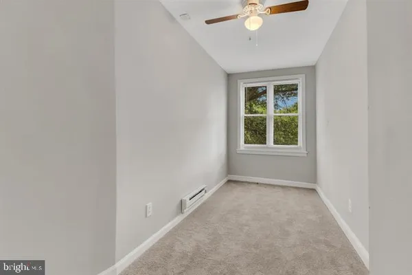 an empty room with a window