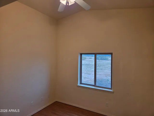 an empty room with a window