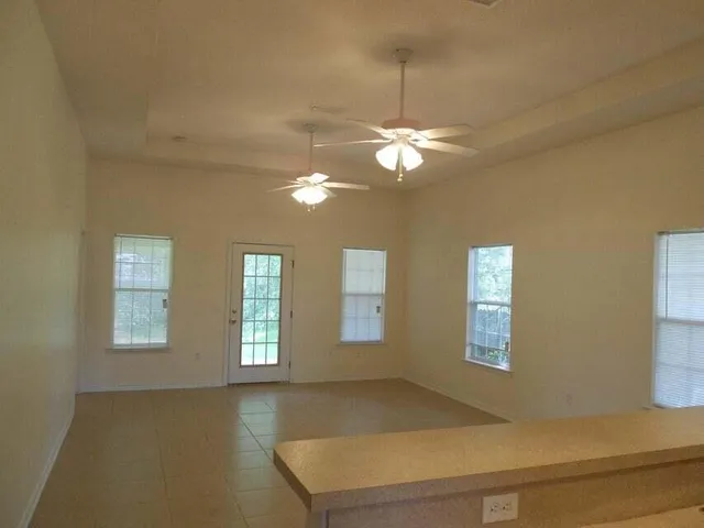a view of a livingroom with a window